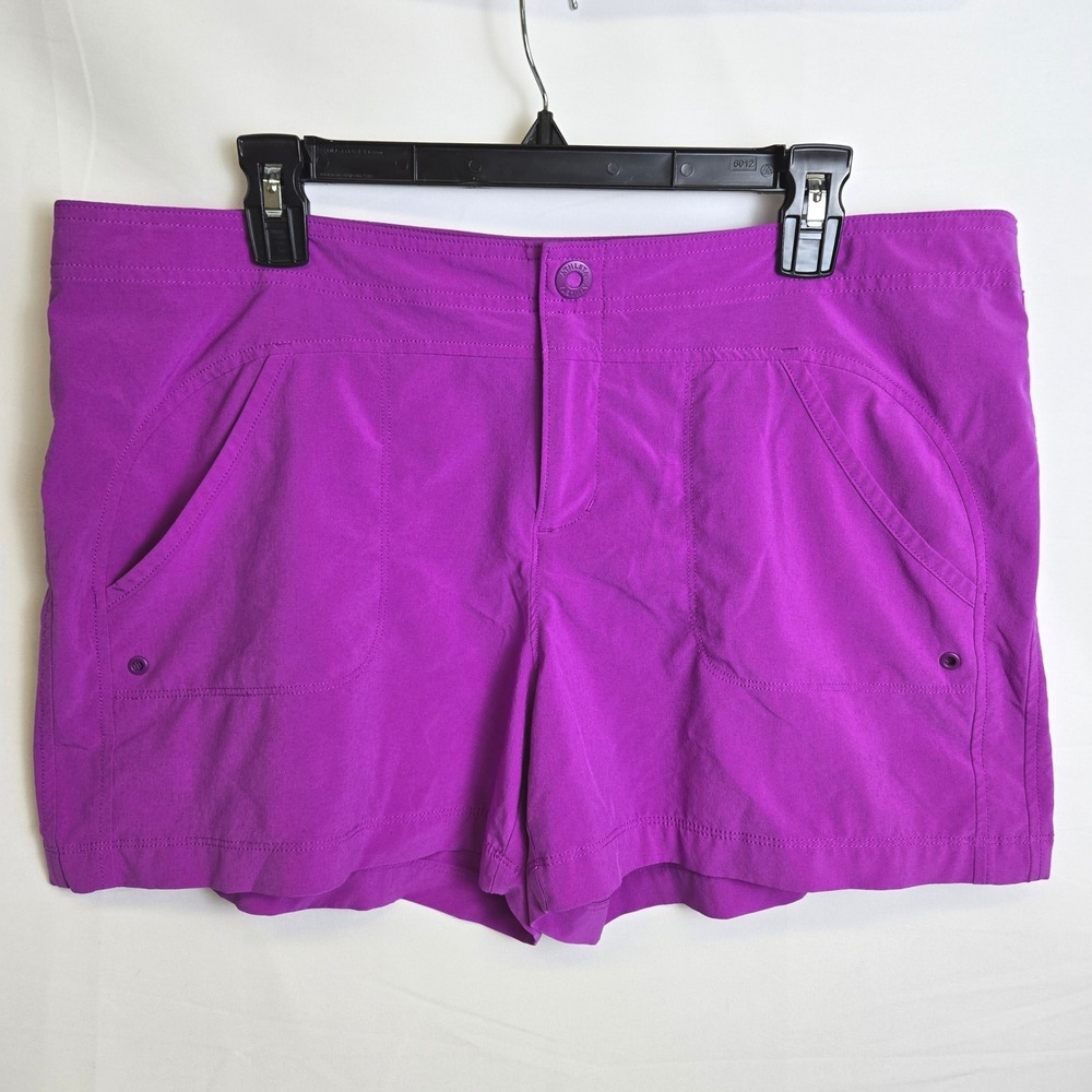 Athleta Costa Shorts Jazzy Purple Zippered Pockets‎ Sporty Athletic 16 READ